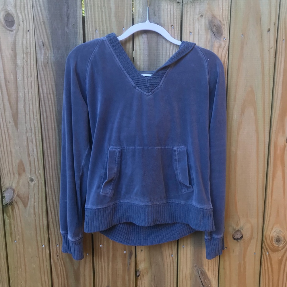 Merona velour hooded pullover